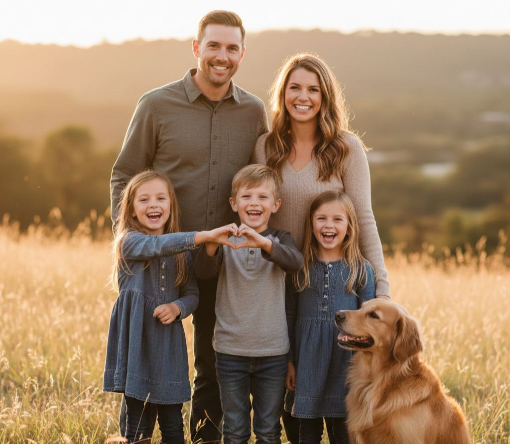 Toute la famille réunie