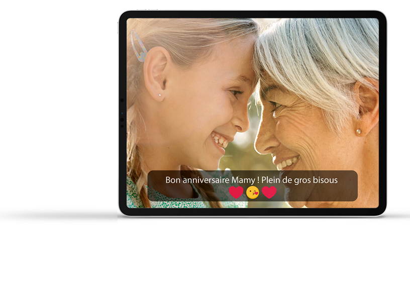 Tablette Visioframe — la visio qui s'allume toute seule